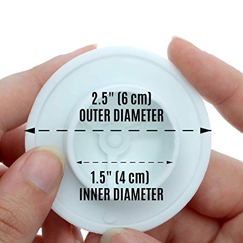 SlipX Solutions Snug Plug Bath Drain Stopper Seals Tightly Around Drain (Fits 1.5 Inch Open Drains, Great for Tubs, Easy Push Open/Close Design)