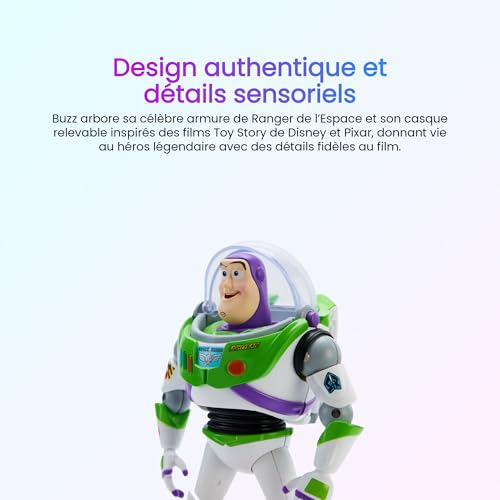 Robosen Mini Robot Buzz Lightyear – Robot Intelligent Interactif avec Voix et Mouvements | Figurine Disney Pixar Toy Story Officielle | Actions Programmables, Batterie Rechargeable – vue 4