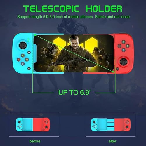 Gamepad para Celular - Controle Sem Fio Bluetooth - Compatível com Android e iOS - Recarregável via