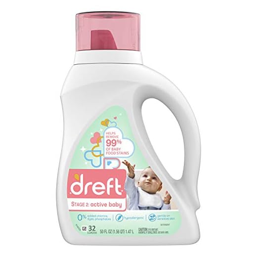 Dreft Stage 2: Active Baby Liquid Laundry Detergent, 32 Loads 46 fl oz (Packaging May Vary)