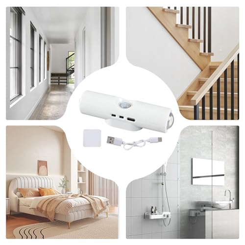 Sensor Light Indoor, Wireless Night Lamp, Magnetic Cordless Design, Bright Smart Illumination, Energy-Efficient, for Bedroom Closet Kitchen Hallway Home Use, 3.94x1.18 Inches – Image 6