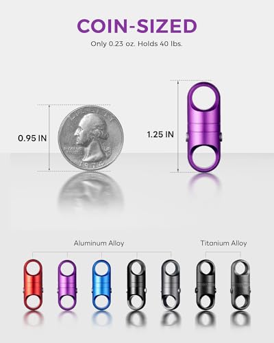 Image of FEGVE Strong Magnet Quick Release Keychain Connector | Anti-fall,Double-Pin Lock Mechanism,360 Rotatable,One-handed Operation
