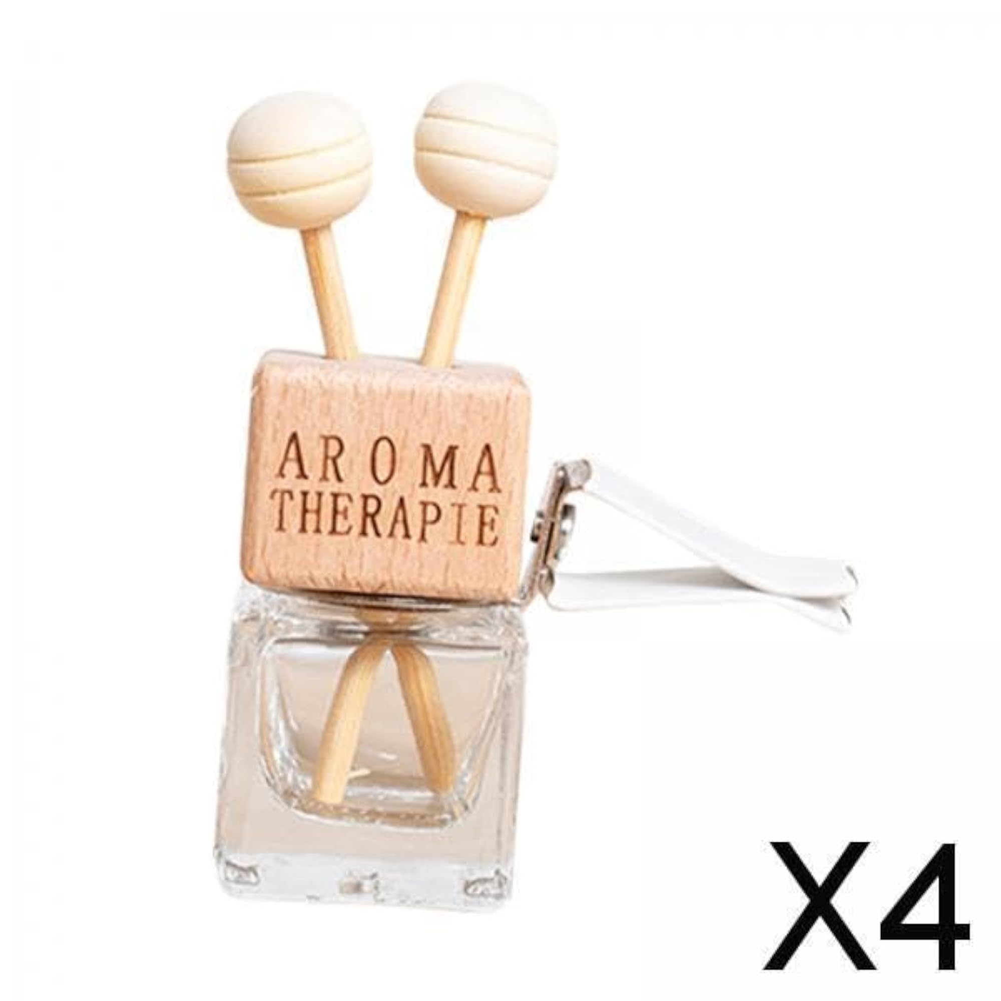 Universal Reusable Auto Perfume Diffuser Bottle, Clear, 4x Set