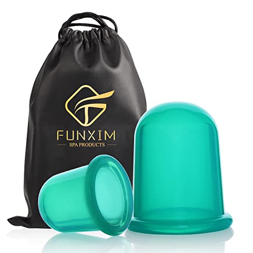 Funxim Ventouse Anti Cellulite Minceur, Silicone Médicale, Hypoallergénique, Simple d'utilisation - Limiter 15 minutes par jour, Soin beauté en silicone - Massage