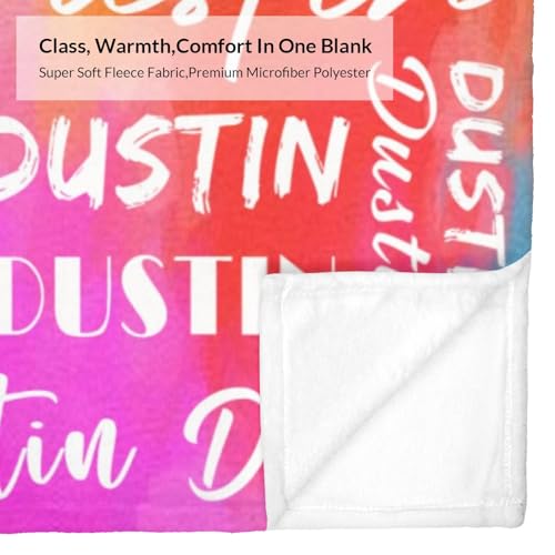 Name Blanket Personalized Name Blanket Customized Blanket with Name Text for Adult Kid Birthday Christmas Mothers Fathers Valentines Day Gift