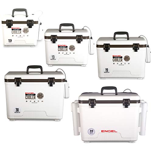 Engel 30Qt Live Bait Cooler Box With 2Nd Gen 2-Speed Portable Aerator Pump. Fishing Bait Station And Minnow Bucket For Shrimp, Minnows, And Other Live Bait - Englbc30-N In White #TOP1