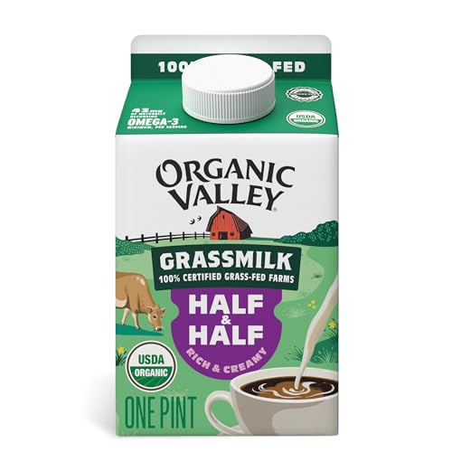 Organic Valley® Grassmilk® Half and Half — Organic, Grass Fed, Non GMO — 16 oz (Pint)