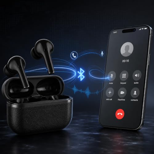 Image of Wireless Bluetooth Earbuds with 36H Playtime, ENC Noise Reduction, HD Mic, Touch Control, Fast Charging, Type-C, IPX5 Water Resistant TWS Earbuds for Android & iOS