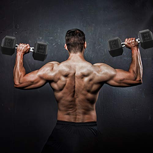 Vigbody Hex Dumbbell Barbell, Hex Black Dumbbells Free Weights With Metal Handles For Home Gym Lifting Weights, Free Weights Hand Hex Dumb Bells For Women, Men #TOP7