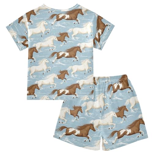Horse Animal Pajama Set Pajamas Sleepwear Nightwear Loungewear Clothes Set B04039112