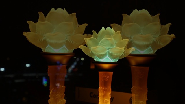 10inch 1 Pair-7 Color LED Lotus Flower Lamp - Petal Lotus