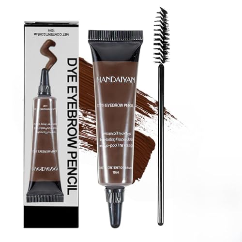 BNOYONERAS Tinte Profesionales para Cejas y Pestañas Profesionales, Kit de Tinte de Cejas, Color de Cejas kit, Natural y Duradero, Secado Rápido, Marrón Oscuro, Regalo de Mujer