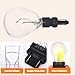 BYVORS 3157 P27/7W 12V Car Halogen Light Bulbs 3000K 3457 3157NA Miniature Turn Signal Bulbs Rear Tail/Brakes/Reverse/Running Light Long-Life Bulb Replacement for Jeep/Ford Trucks SUV