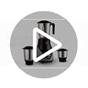 Image of CELLO Rivo Mix 3 Jar ISI Certified Mixer Grinder 500 Watts, Black Grey | 1 x 1200ml, 1 x 800ml, 1 x 400ml Stainless Steel Jars with Lid, Super Efficient SS Blades | 2 Years Manufacturing Warranty