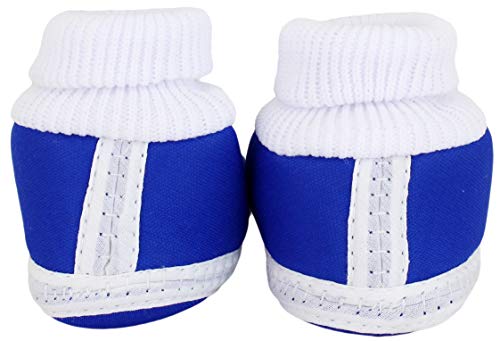 Image of Neska Moda 0 To 6 Months Baby Boys & Girls Cotton Butterfly Slip On Baby Booties