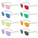Neon Colors Party Favor Supplies Unisex Sunglasses Pack of 8 (Translucent/Colored Lens)