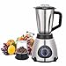 500W Blender Smoothie Maker, 1,5L szybkie blendery do smoothie, Kruszarka do lodu z 4 ostrzami ze stali nierdzewnej, 3 regulowane prędkości, łatwe do czyszczenia