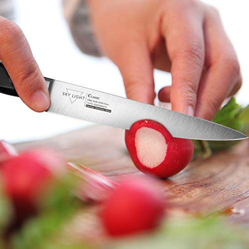Utility Knife for Kitchen 6 Inch Chef Knife, German High Carbon Stainless Steel Kitchen Knives with Ergonomic Handle