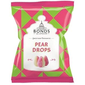 Original Bonds London Pear Drops Bag Sugar Coated Pear Flavored Boiled Sweets A Classic Sweetshop Favorite Imported From The UK England The Best Of British Candy Bannana And Pear Flavour