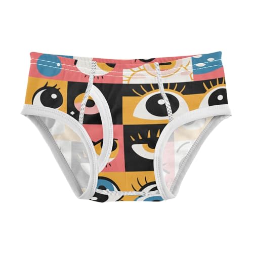 KLL Evil Eyes Black Striped Toddler Boy Comfort Training Underwear Breathable Children Undies
