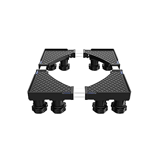 Base para secadora y refrigerador, antivibración, silenciosa, para lavadora, ancho/largo de 19' a 30', soporte para refrigerador y congelador, bandejas para lavavajillas, contenedor para plantas (8 pa