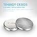 Tenergy 3V CR2025 Batteries, Lithium Button Coin Cell 2025 Battery, for Key FOBs & Other Devices, 100 Count