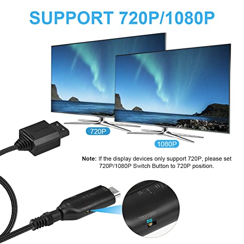 Image of AXFEE Wii to HDMI Converter, All-in-One Wii to HDMI Video Audio Converter | With Wii Input & HDMI Output Connector and USB Cable, Full HD 720 /1080P Converter Compatible with all Wii Display Modes