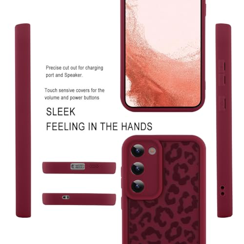 Image of Compatible with Samsung Galaxy S22 Plus Case, Wine Red