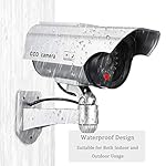 YSUCAU-Solar-Powered-Bullet-Dummy-Fake-Camera-Surveillance-Security-CCTV-Dome-Camera-with-Flashing-Red-LED-Light-Warning-Security-Alert-Sticker-Decals-OutdoorIndoor-Use