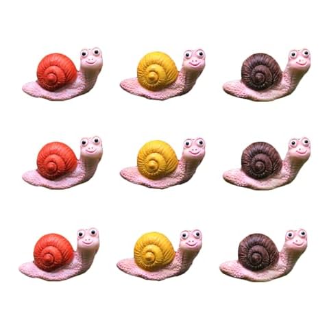 Small Miniature Resin Snail,Mini Snail Figurines,Fairy Garden Snail Miniature Moss Landscape Ornaments for Outdoor Decoration Cover