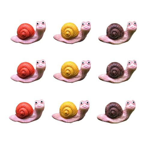 Pequeño caracol de resina en miniatura, figuras de caracol de jardín, adornos de paisaje de musgo en miniatura para decoración al aire libre, decoración del hogar, decoración de pasteles, manualidades