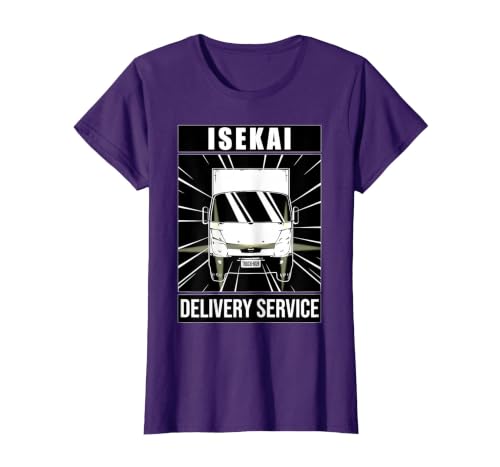 Truck-Kun ISEKAI DELIVERY Service! | Japanese Kanji T-Shirt, Women, Purple, 3X-Large