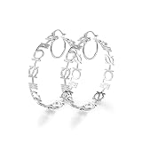 Name Earrings Personalized New Silver Hoop Name Earrings for Women Girls Fashion Jewelry Custom Earr