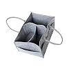 NIDONE Nursery Storage Bag Baby Luier Caddy Organizer Vilt Draagbare Nappy Organizer Bag Grijs