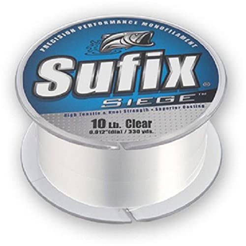 Sufix, Siege Line, 30 lbs Tested, 0.022" Diameter, 250 Yards, Clear
