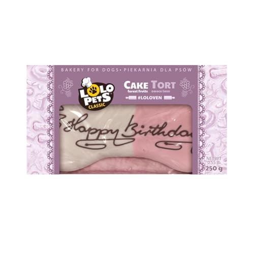 Lolo Pets Classic Geburtstagstorte für den Hund, Knochenform