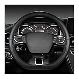 Auto Lenkradbezug Für VW Für Golf 7 8 Für Polo 2014-2021 Für Scirocco Für Jetta 6 2017-2021 Für Santana 2016-2021 Für Tiguan 2015-2021 D Form Auto Lenkrad Abdeckung(Black)