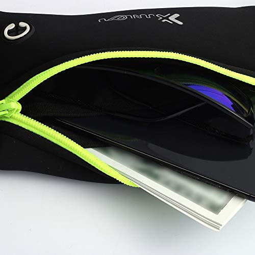 Ajcoflt Bolsa de cintura Cinto de corrida com garrafas de água Bolsa de telefone à prova d'água par