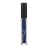 Eyeliner líquido con purpurina de color azul oscuro.