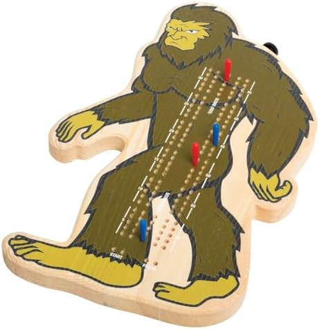 Bigfoot Cribbage Board, Wood, 12-inches Length, Funs and Games image 2