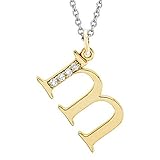 Dazzlingrock Collection 0.05 Carat (ctw) 14K Diamond Lowercase Letter 'm' Initial Pendant, Yellow...