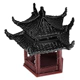 Statue de pavillon chinois – rehaussez l'esthétique de votre bonsaï ou de votre aquarium avec cette miniature de pavillon finement travaillée, un ornement d'aquarium