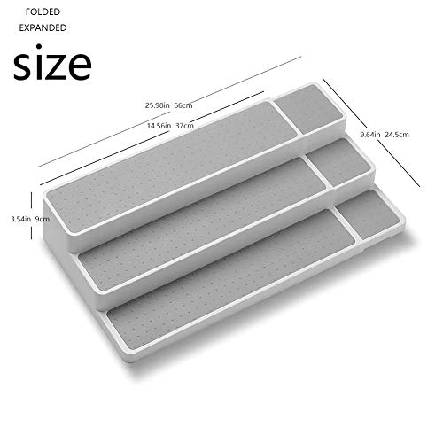 Spice Racks For Inside Cupboard, 3 Tier Expandable Spice Racks Free Standing, Non Slip Plastic Organiser For Kitchen, Pantry And Bathroom (3 Tier) - Image 5