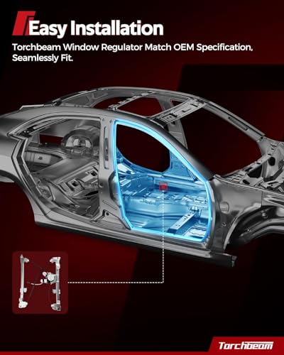 Image of Torchbeam 740-140 Front Left Driver Side Power Window Regulator without Motor Replacement for 2006-2012 Ford Fusion 2007-2012 Lincoln MKZ 2006-2011 Mercury Milan 2006 Lincoln Zephyr