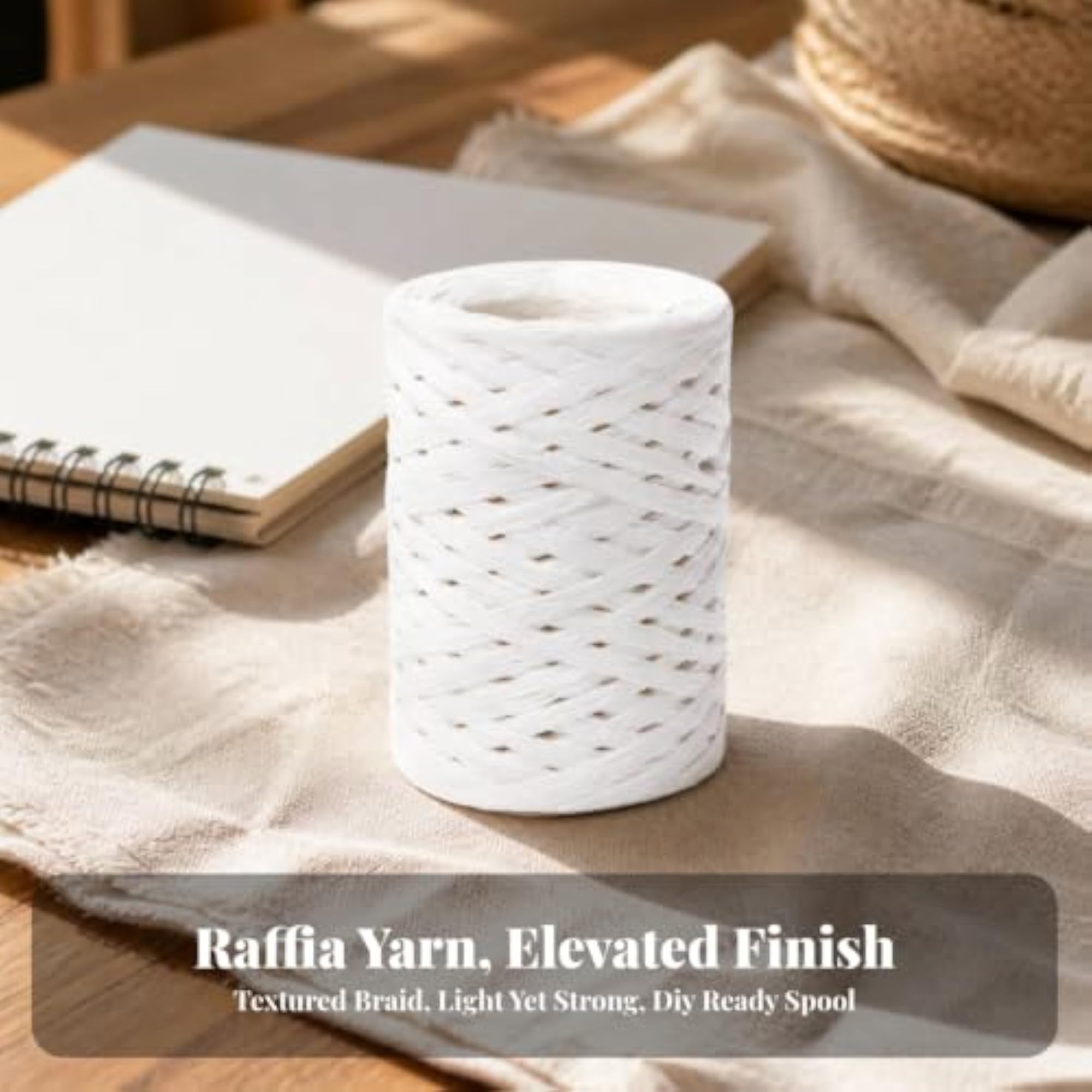 Braided Paper Raffia Yarn Lightweight Yarn for Crocheters and Crafters