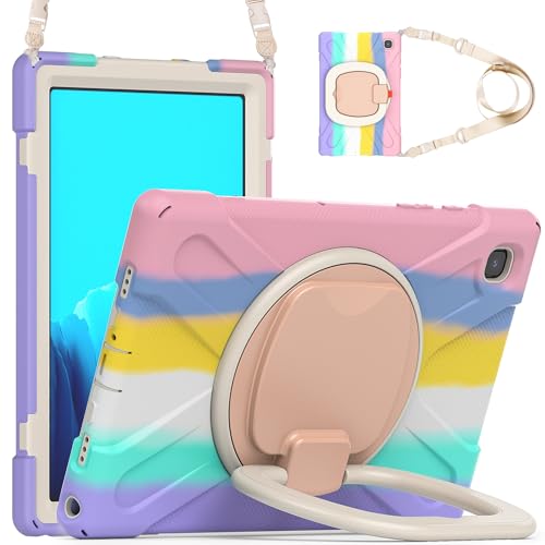 Coque Samsung Galaxy Tab A7 10,4 avec dragonne et béquille rotative