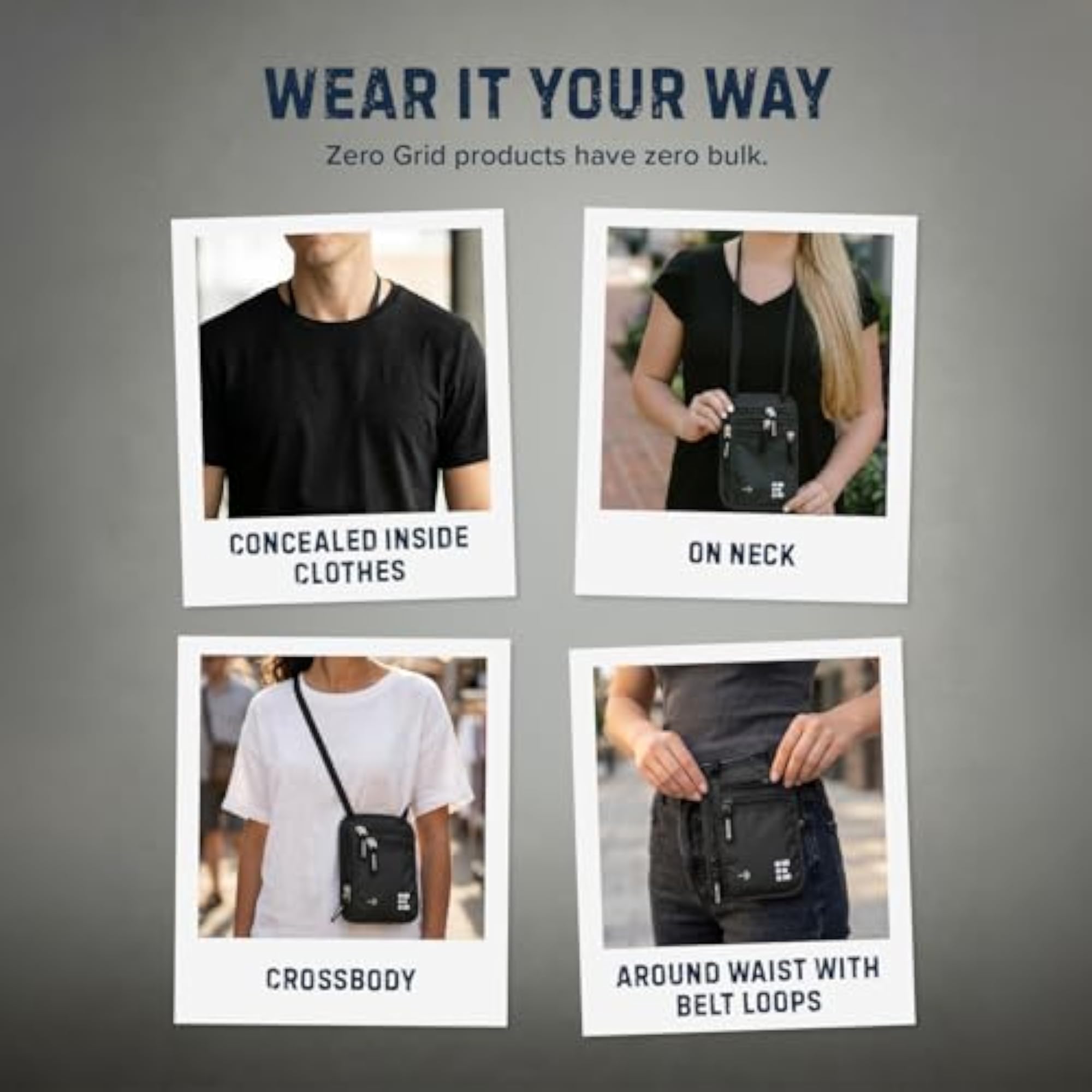 Neck Wallet W/Rfid Blocking - Concealed Travel Pouch & Passport Holder