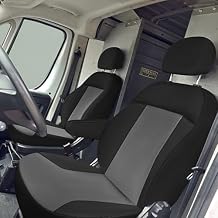 SAPUBK Custom-Fit Seat Covers Replace for 2013-2019 Dodge Promaster Van Bucket with Armrest on Drivers, Driver and Passenger Knitted Fabric Composite Soft Foam Lining Breathable Seat Cover