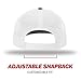 Richardson Unisex 112 Trucker Adjustable Snapback Baseball Cap, Split Heather Grey/White, One Size Fits Most
