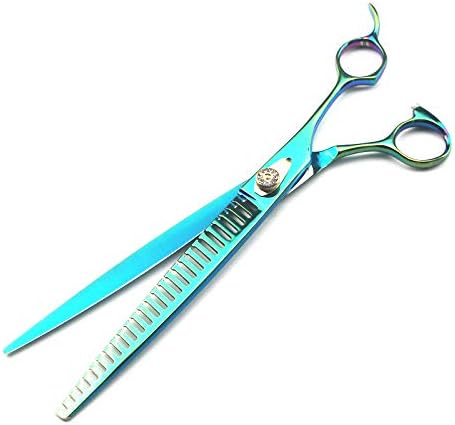 high-end Professional pet Care 9.0 inch pet Scissors 440C Steel Multicolor optional (Green)